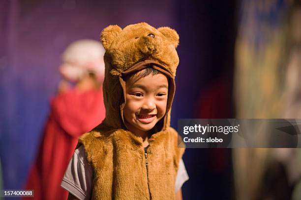 child in preschool theater play - theatre costume stock pictures, royalty-free photos & images