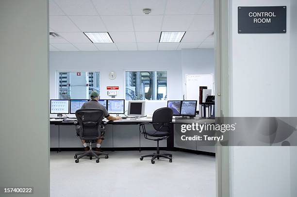 entrance into control room being monitored - kontrollrum bildbanksfoton och bilder