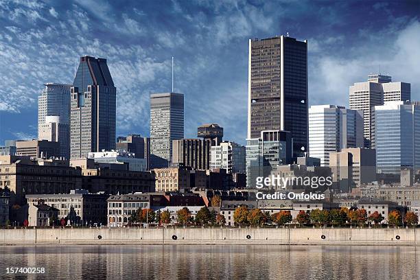 montreal cityscape in summer - montréal stock pictures, royalty-free photos & images