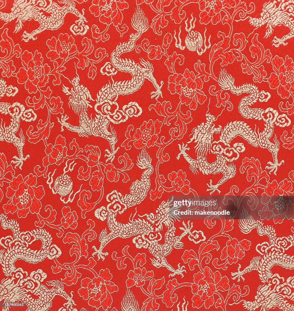 Chinese Dragon Fabric Embroidery