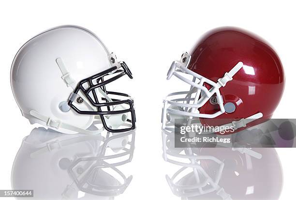 football helmets - football helmet stockfoto's en -beelden