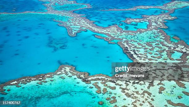 グレートバリアリーフ - great barrier reef aerial ストックフォトと画像