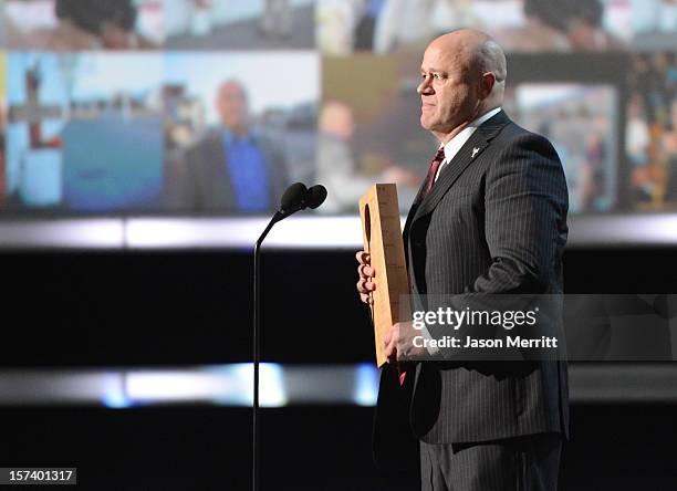 Honoree Leo McCarthey of Mariah's Challenge onstage during the CNN Heroes: An All Star Tribute at The Shrine Auditorium on December 2, 2012 in Los...