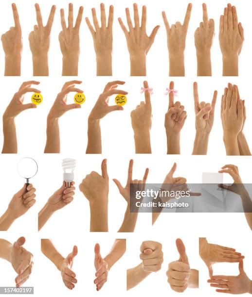 hand series - hand gestures stock pictures, royalty-free photos & images