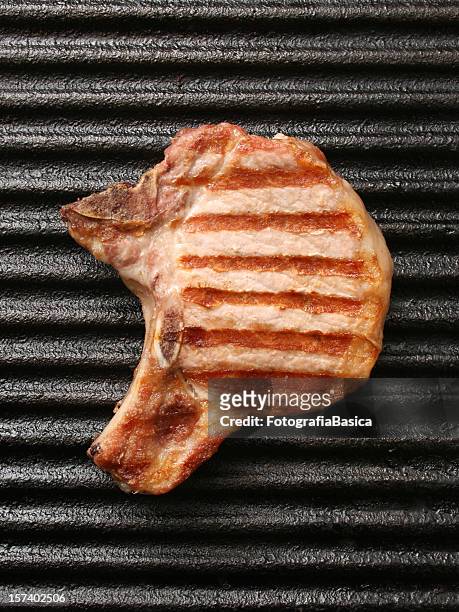 grilled pork - kotlett med ben bildbanksfoton och bilder