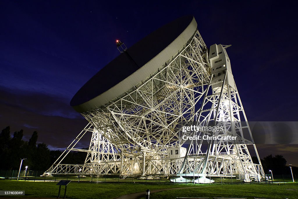 Jodrell Bank Observatory at Night