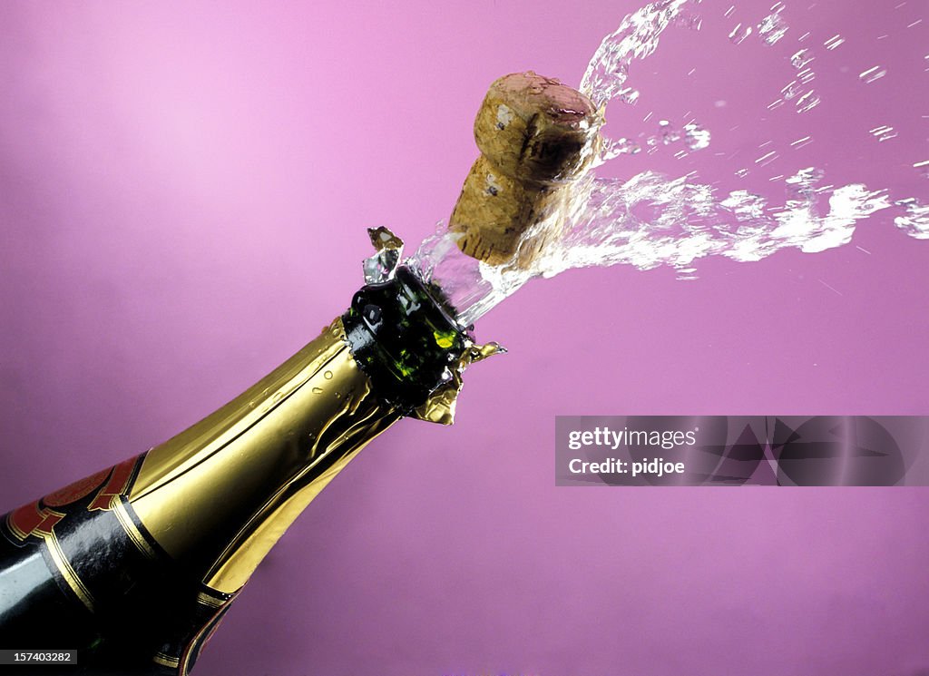 Popping champagne cork