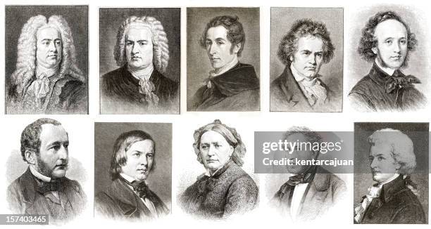 músicos colecção - beethoven portrait imagens e fotografias de stock