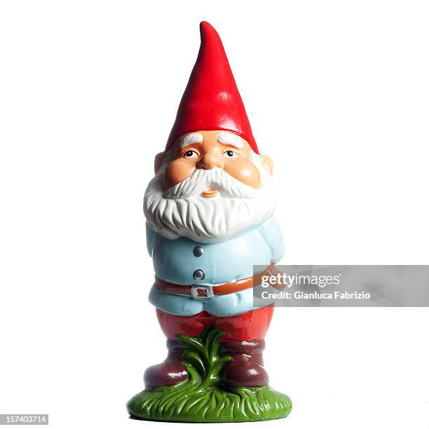 garden gnome - gartenzwerg stock-fotos und bilder