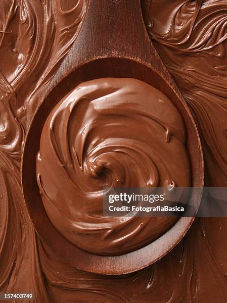 chocolate spread - chocolate swirl from above stock pictures, royalty-free photos & images