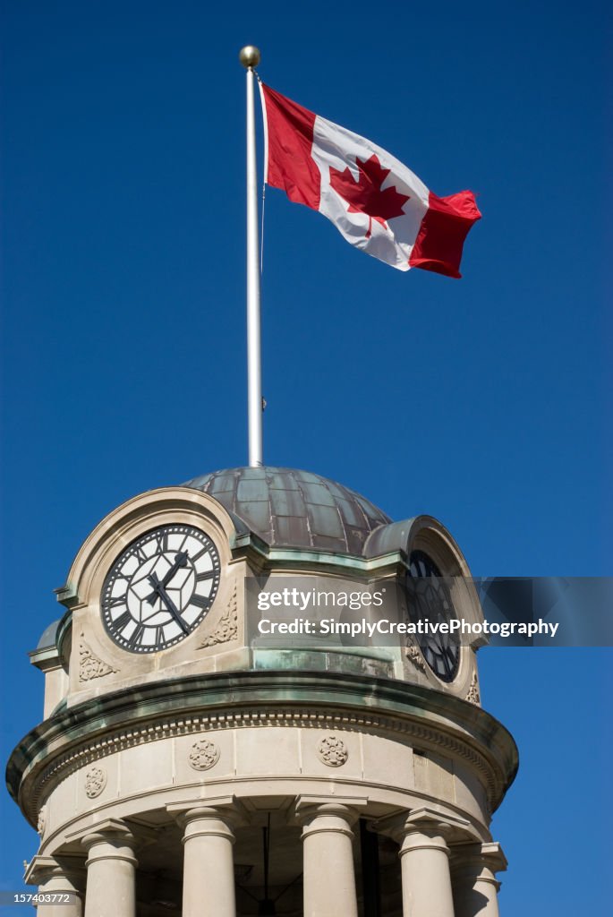 Clock Tower and Flag