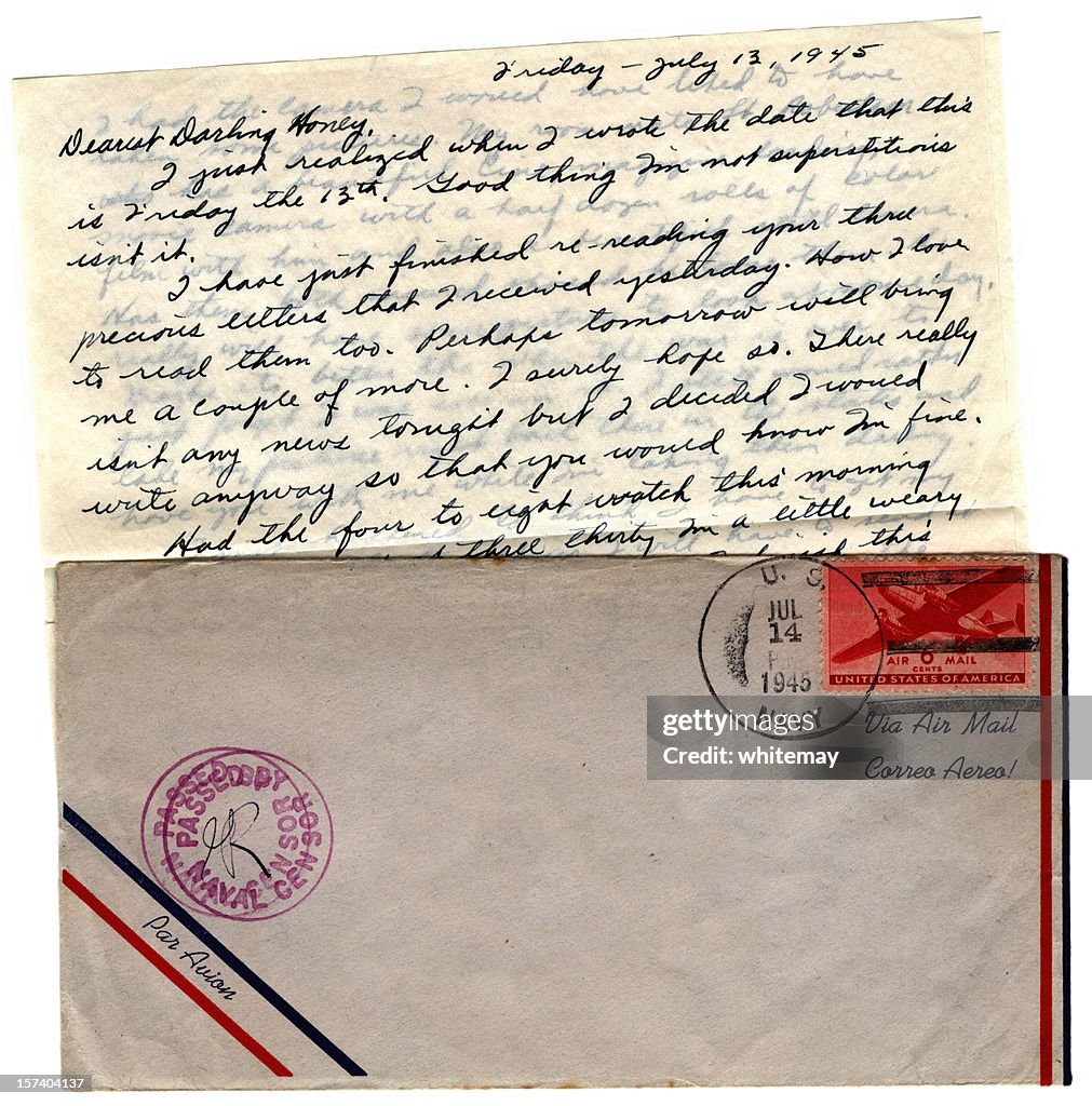 US serviceman's letter 1945