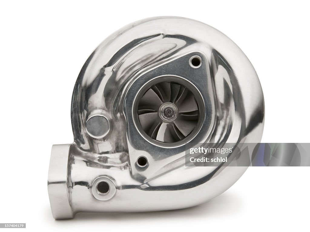 Turbocharger on White