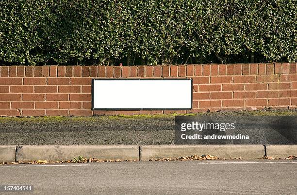 blank street sign-click for related images - kerb stock pictures, royalty-free photos & images