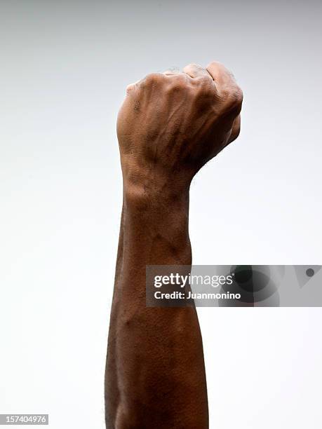 revolution - clenched fist stockfoto's en -beelden