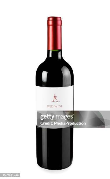 red wine with property release - bottle stock pictures, royalty-free photos & images