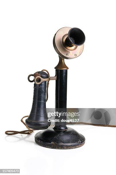 telefone antigo - candlestick phone - fotografias e filmes do acervo