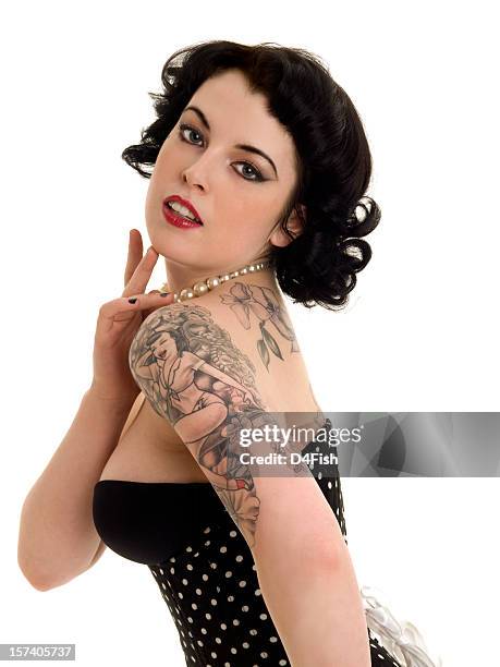1950s pin up - pin up girl tattoo 個照片及圖片檔