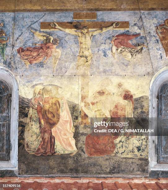 Detail from the Crucifixion, fresco by Andrea del Castagno , Museum of the Convent of Santa Apollonia , Florence. Italy, 15th century. Florence,...