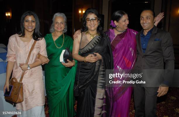 Konkona Sen Sharma, Waheeda Rehman, Aparna Sen, Shabana Azmi and Rahul Bose attend the launch of Dr.Kalyan Ray's book 'NO COUNTRY' on August 05, 2014...