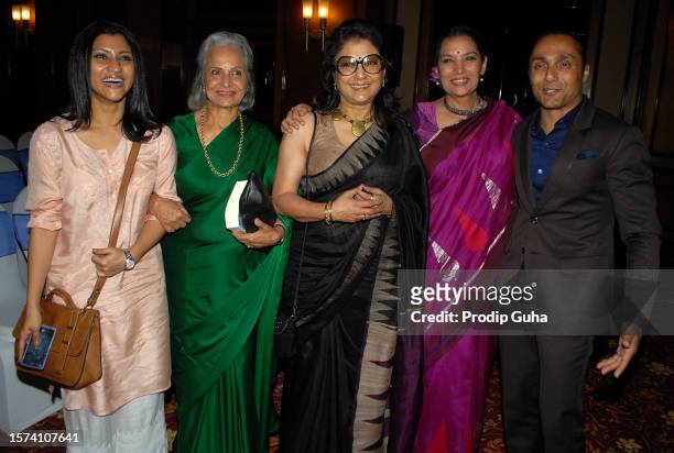Konkona Sen Sharma, Waheeda Rehman, Aparna Sen, Shabana Azmi and Rahul Bose attend the launch of Dr.Kalyan Ray's book 'NO COUNTRY' on August 05, 2014...