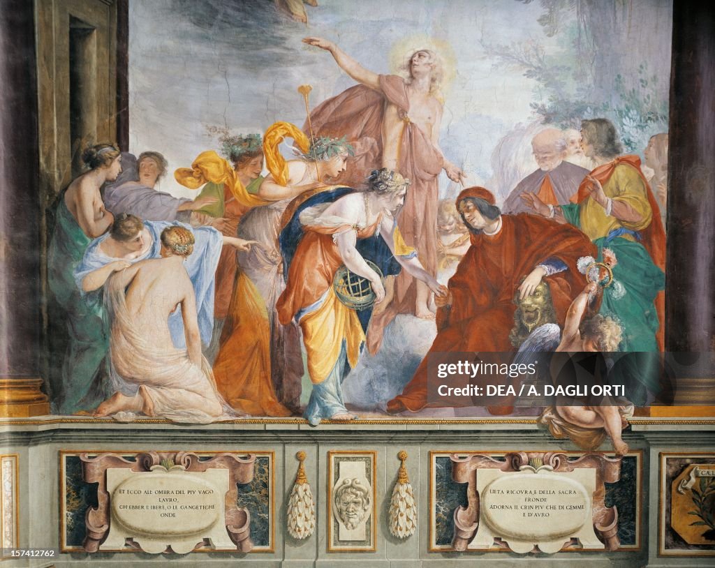 Lorenzo welcoming Muses and Virtues accompanied