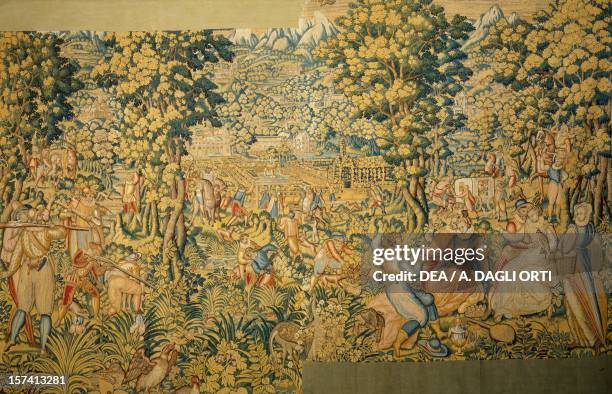 The duck and heron hunt, late 16th century, Flemish tapestry from cartoons by Cornelius Mattens, Brussels manufacture. Belgium, 16th century....