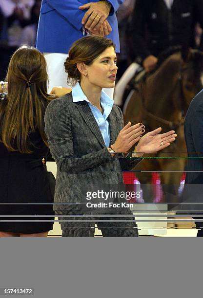Charlotte Casiraghi attends the Gucci Paris Masters 2012 - Day 3 at Paris Nord Villepinte on December 2, 2012 in Paris, France.