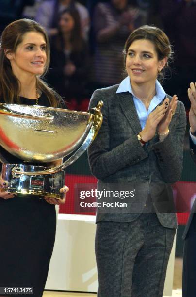 Fernanda Ameeuw and Charlotte Casiraghi attend the Gucci Paris Masters 2012 - Day 3 at Paris Nord Villepinte on December 2, 2012 in Paris, France.