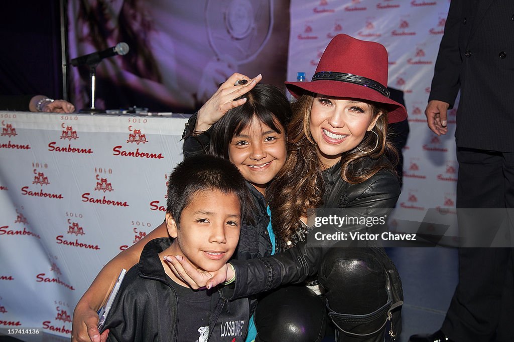 Thalia Signs Her New Album "Habitame Siempre" At Plaza Cuicuilco