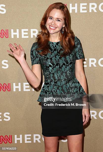 Actress Haley Strode attends the CNN Heroes: An All Star Tribute at The Shrine Auditorium on December 2, 2012 in Los Angeles, California.