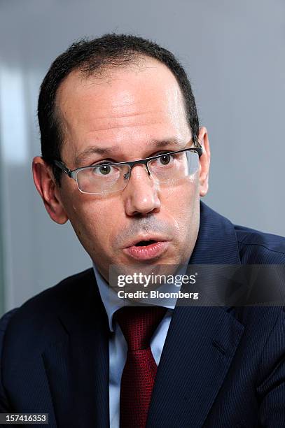 Pierre Lorinet, chief financial officer of Trafigura Beheer BV, speaks during an interview in Singapore, on Monday, Dec. 3, 2012. Trafigura is the...