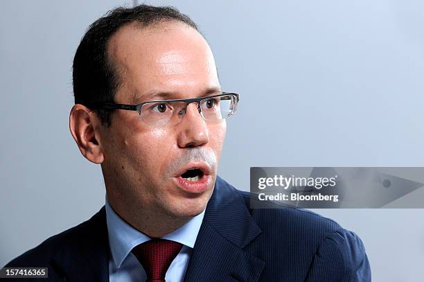 Pierre Lorinet, chief financial officer of Trafigura Beheer BV, speaks during an interview in Singapore, on Monday, Dec. 3, 2012. Trafigura is the...