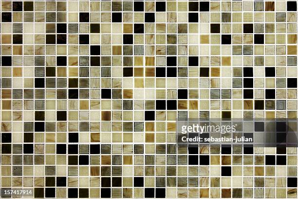 bisazza background texture - mosaic of marble tiles xxxl - small square stock pictures, royalty-free photos & images