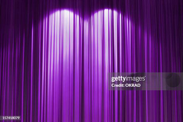 purple stage curtain wallpaper background. - stage curtain stock pictures, royalty-free photos & images