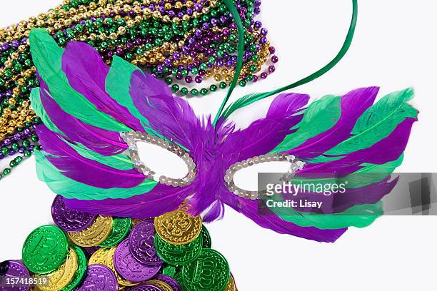 mardi gras symbols - mardi gras mask stock pictures, royalty-free photos & images