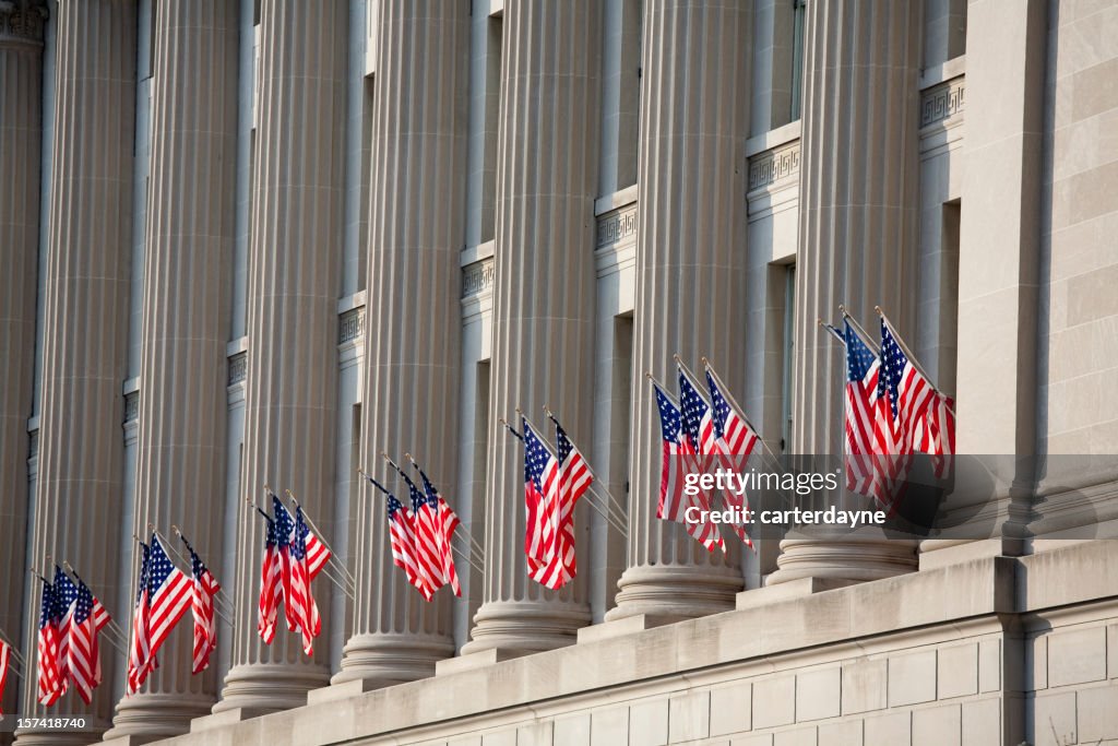 Bandiere a Washington DC per Barack Obama di Inaugurazione presidenziale