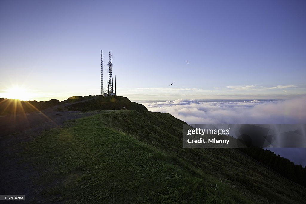 Communication Tower at Sunrise