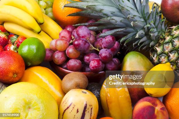 close up of different fruits - tropical fruit stock pictures, royalty-free photos & images