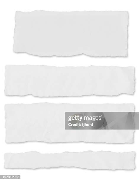 blank newspaper tears - w/ drop shadow - headlines stock pictures, royalty-free photos & images