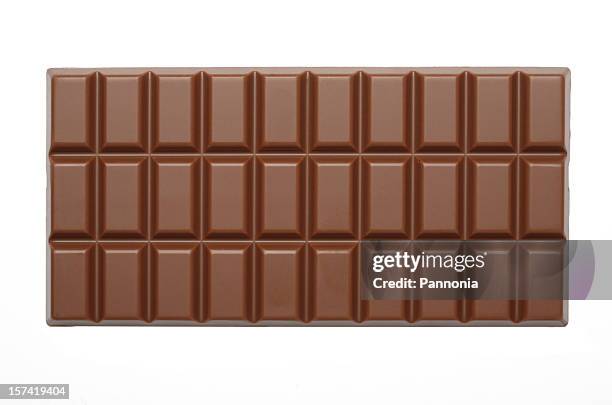 chocolate bar with path - chocolate bar stock pictures, royalty-free photos & images