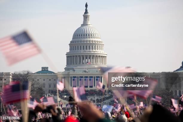 barack obama der präsidenten der amtseinführung in washington dc capitol gebäude - us capitol stock-fotos und bilder