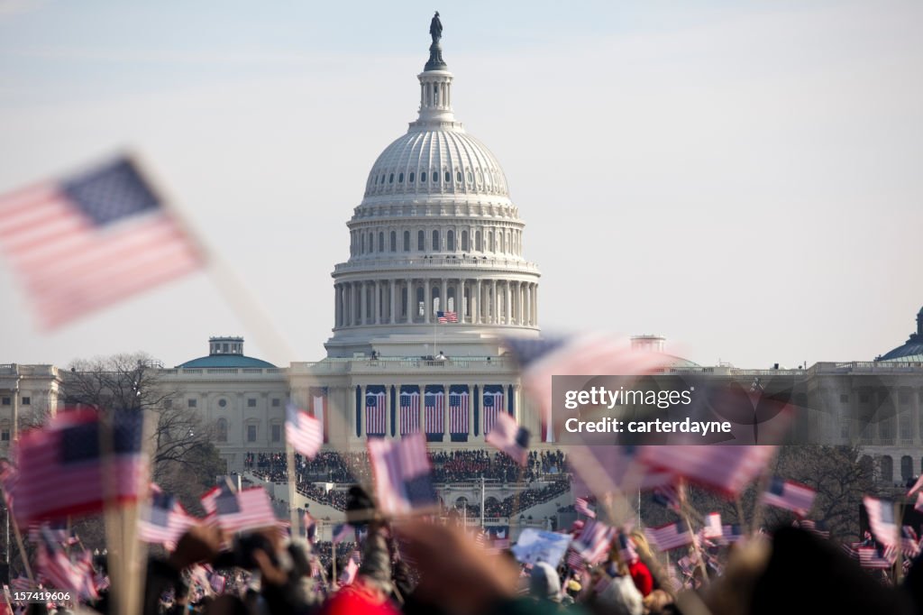 Barack Obama'posse presidencial no Capitol Building, o Washington DC