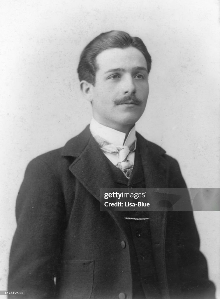 Empresário em 1919.Black e branco