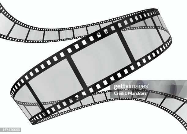3 d película en blanco en espiral - cinta de película fotografías e imágenes de stock