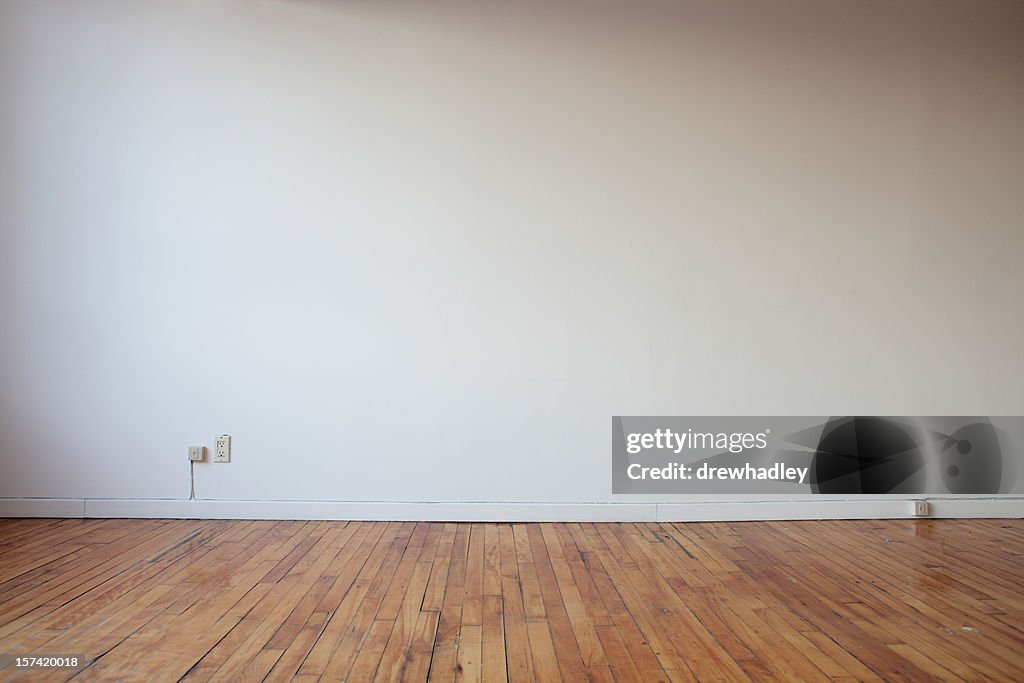 Wall with wooden floors
