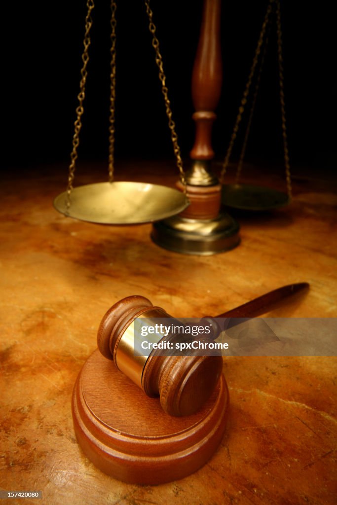 Judges Gavel & Scales of Justice