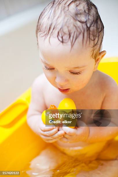 duck hunter - baby bath toys stock pictures, royalty-free photos & images