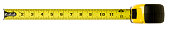 Tape measure with clipping path