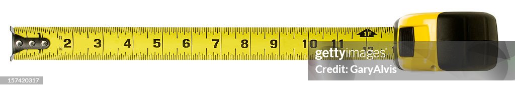 Tape measure with clipping path